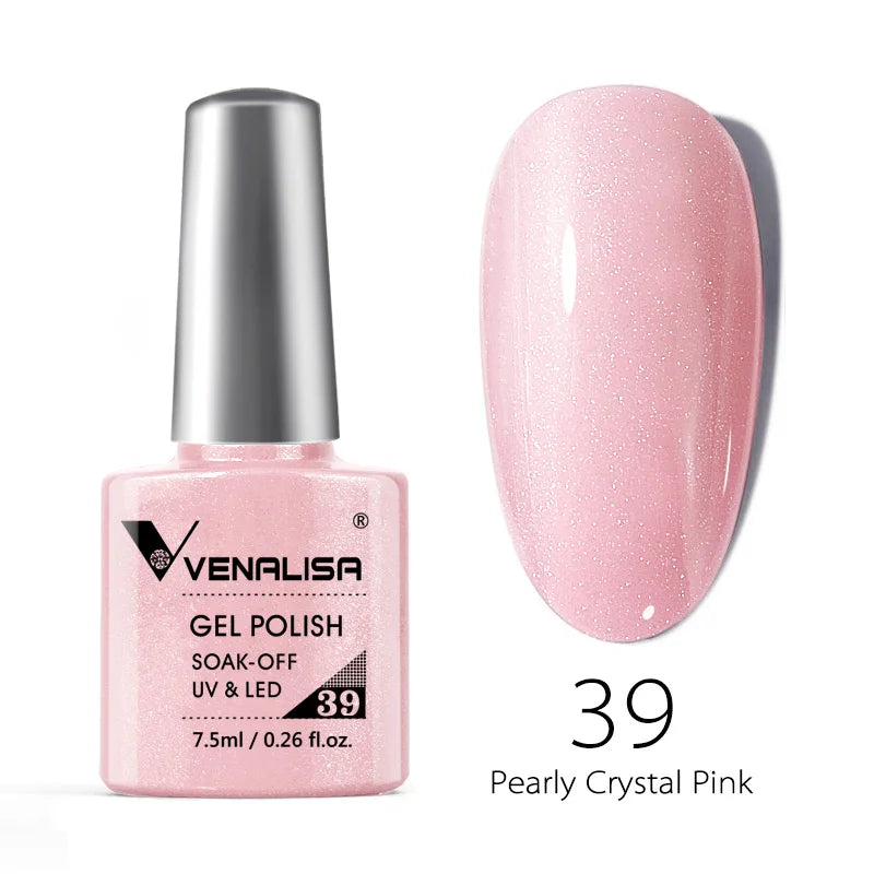VENALISA Smalto gel per unghie Semi permanente Gellack Nail Art Salon 120 Glitter colorati 7,5 ml Soak off Vernice gel per unghie UV LED organico