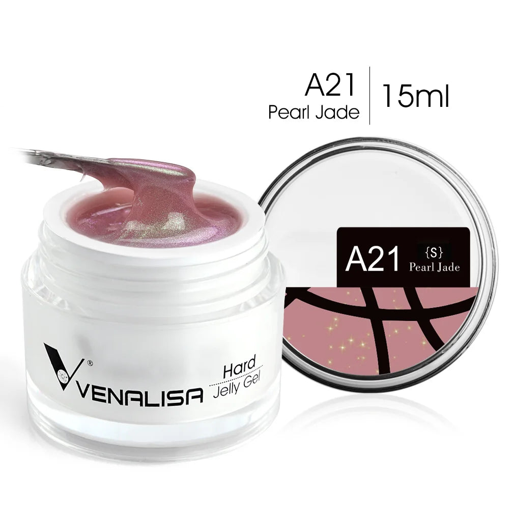 15ml Venalisa Jelly Extension Nail UV Gel da costruzione French Glitter Poly Gel per unghie Trasparente Fibra di colore mimetico naturale Vernice