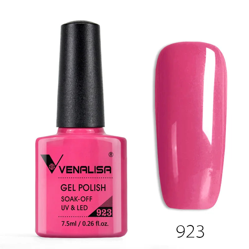 Venalisa 7.5ml Smalto per unghie Gel 60 Colori Glitter Smalto per unghie per Nail Art Manicure Top Coat Soak Off Smalto Gel UV Vernice
