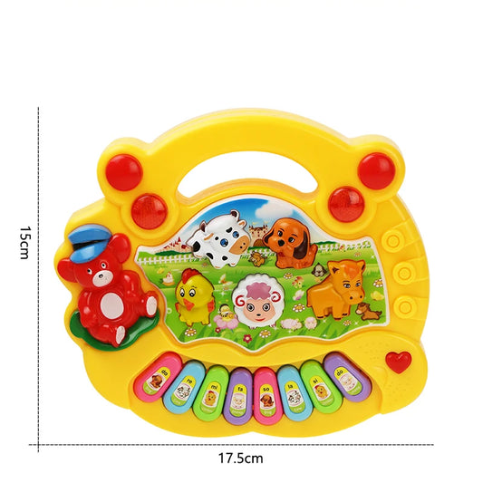 Tastiera Musicale per Bambini con Suoni di Animali e Luci — 3-6 Anni