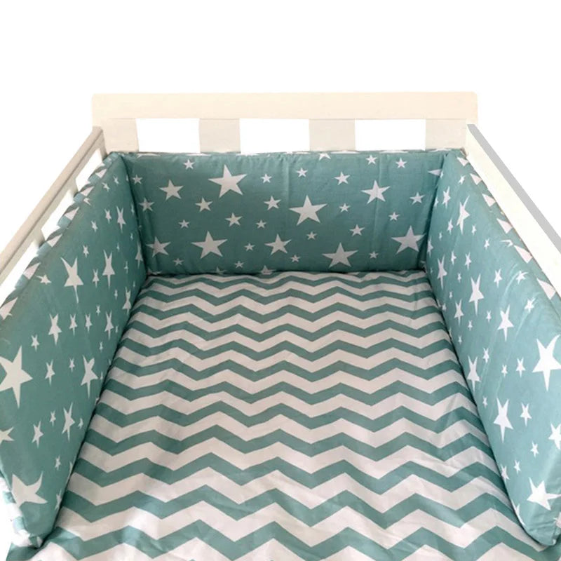 Paraurti per Lettino in Cotone 200×30cm – Doppia Faccia, Cerniera, Design Nordic