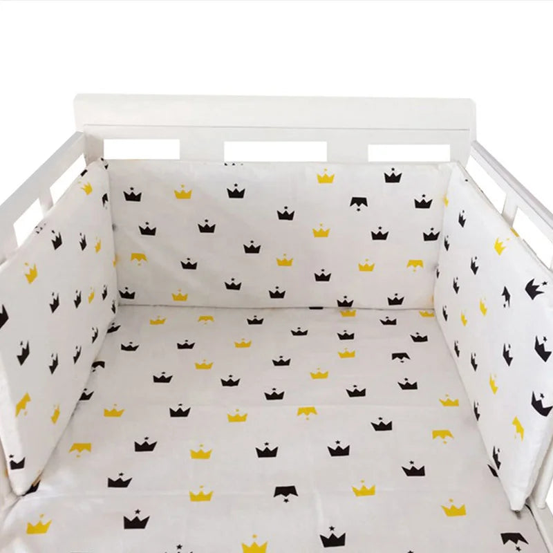 Paraurti per Lettino in Cotone 200×30cm – Doppia Faccia, Cerniera, Design Nordic