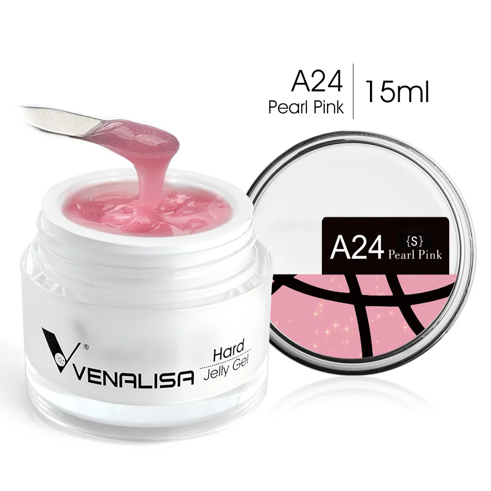 15ml Venalisa Jelly Extension Nail UV Gel da costruzione French Glitter Poly Gel per unghie Trasparente Fibra di colore mimetico naturale Vernice