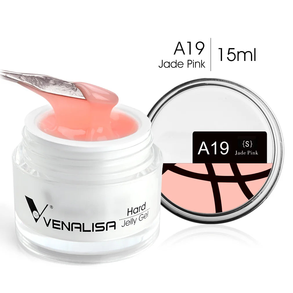 15ml Venalisa Jelly Extension Nail UV Gel da costruzione French Glitter Poly Gel per unghie Trasparente Fibra di colore mimetico naturale Vernice