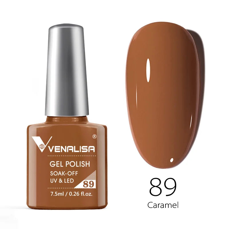 VENALISA Smalto gel per unghie Semi permanente Gellack Nail Art Salon 120 Glitter colorati 7,5 ml Soak off Vernice gel per unghie UV LED organico