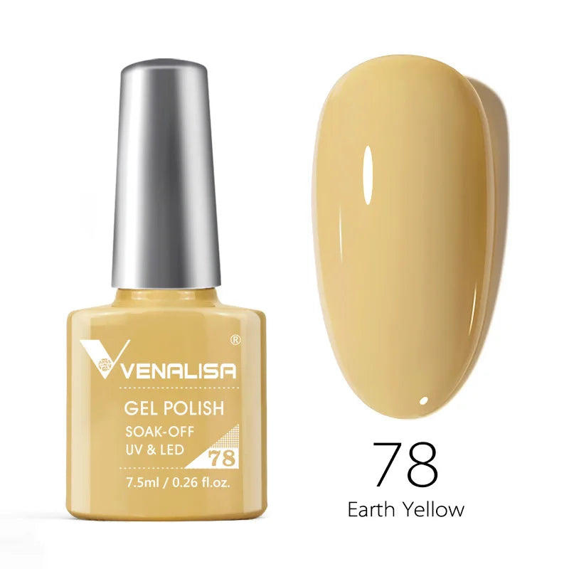 VENALISA Smalto gel per unghie Semi permanente Gellack Nail Art Salon 120 Glitter colorati 7,5 ml Soak off Vernice gel per unghie UV LED organico