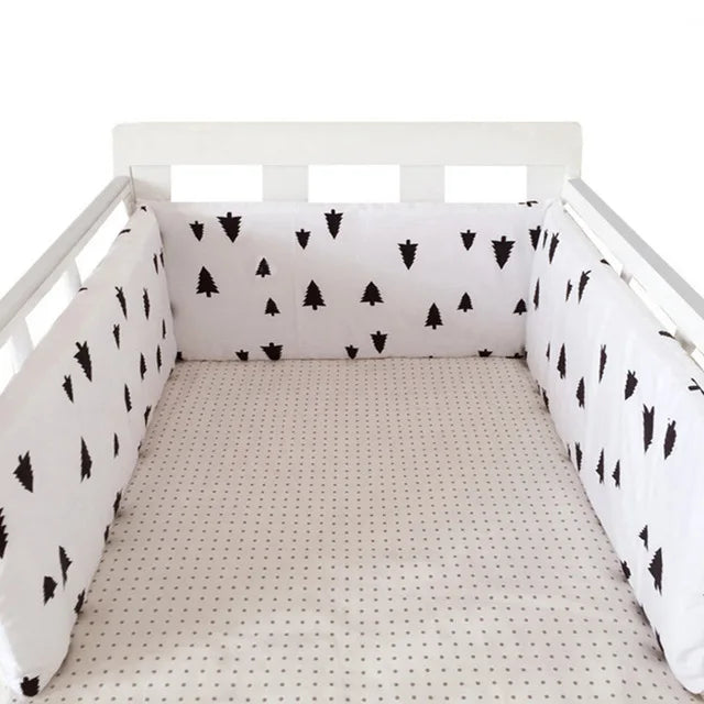 Paraurti per Lettino in Cotone 200×30cm – Doppia Faccia, Cerniera, Design Nordic