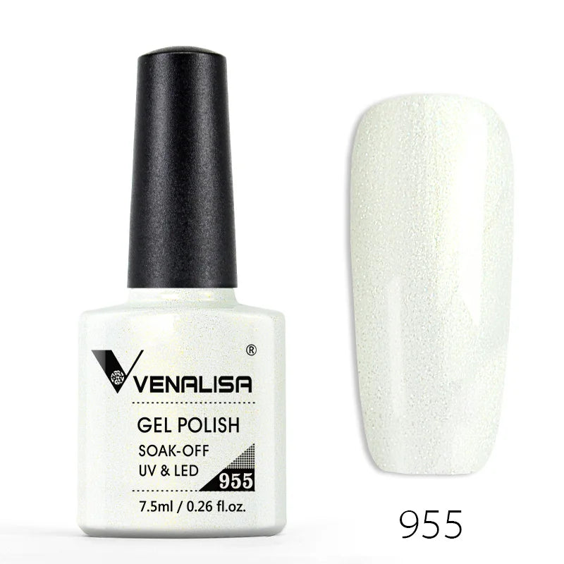 VENALISA Smalto gel per unghie Semi permanente Gellack Nail Art Salon 120 Glitter colorati 7,5 ml Soak off Vernice gel per unghie UV LED organico