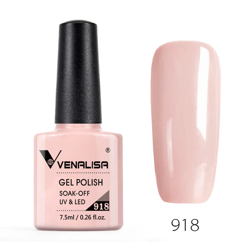 Venalisa 7.5ml Smalto per unghie Gel 60 Colori Glitter Smalto per unghie per Nail Art Manicure Top Coat Soak Off Smalto Gel UV Vernice