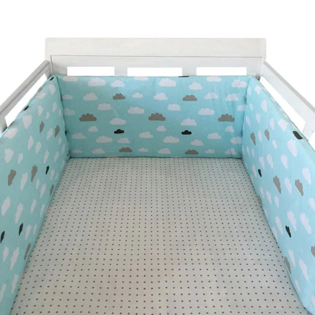 Paraurti per Lettino in Cotone 200×30cm – Doppia Faccia, Cerniera, Design Nordic