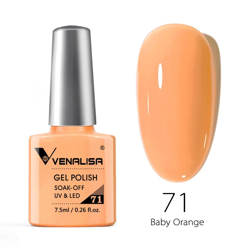 VENALISA Smalto gel per unghie Semi permanente Gellack Nail Art Salon 120 Glitter colorati 7,5 ml Soak off Vernice gel per unghie UV LED organico