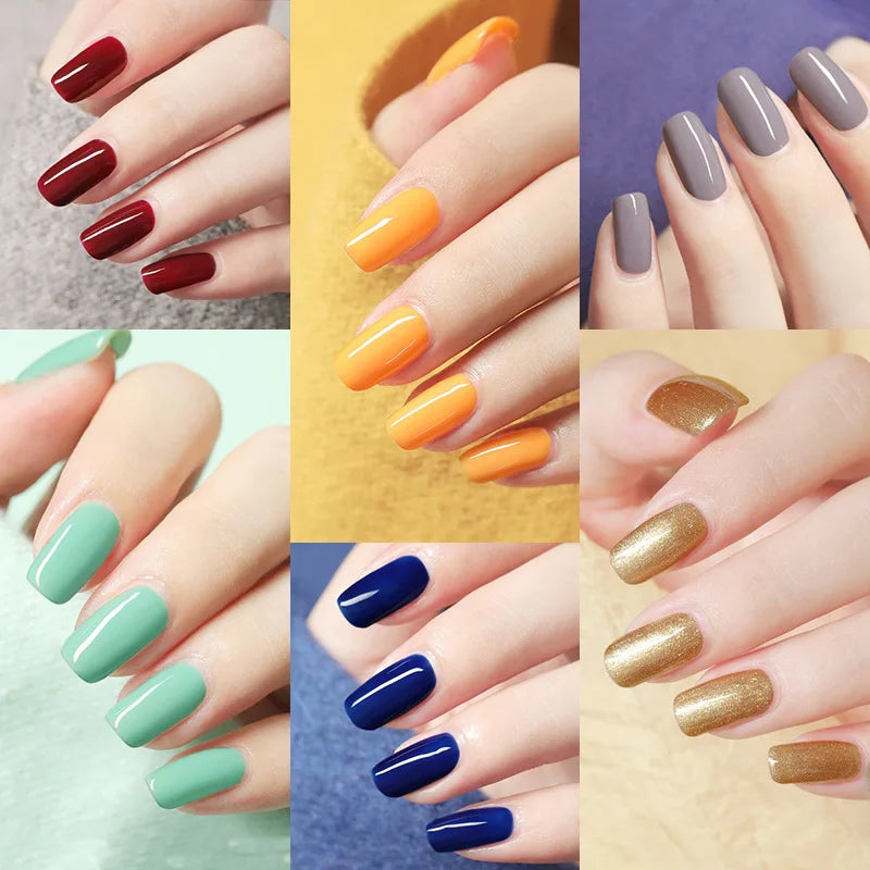 Venalisa 7.5ml Smalto per unghie Gel 60 Colori Glitter Smalto per unghie per Nail Art Manicure Top Coat Soak Off Smalto Gel UV Vernice