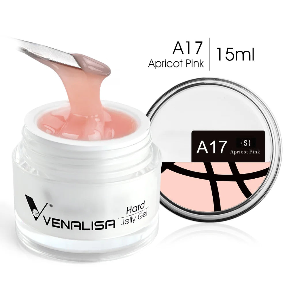 15ml Venalisa Jelly Extension Nail UV Gel da costruzione French Glitter Poly Gel per unghie Trasparente Fibra di colore mimetico naturale Vernice