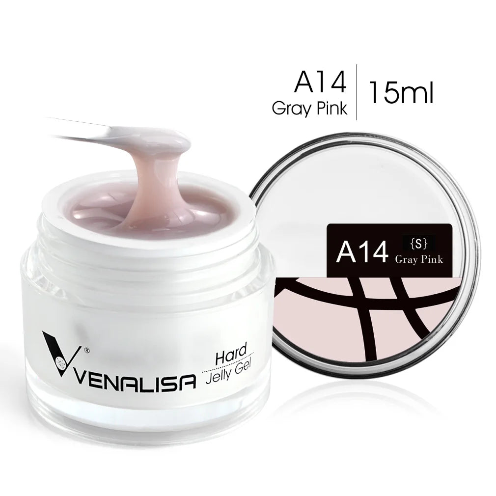 15ml Venalisa Jelly Extension Nail UV Gel da costruzione French Glitter Poly Gel per unghie Trasparente Fibra di colore mimetico naturale Vernice