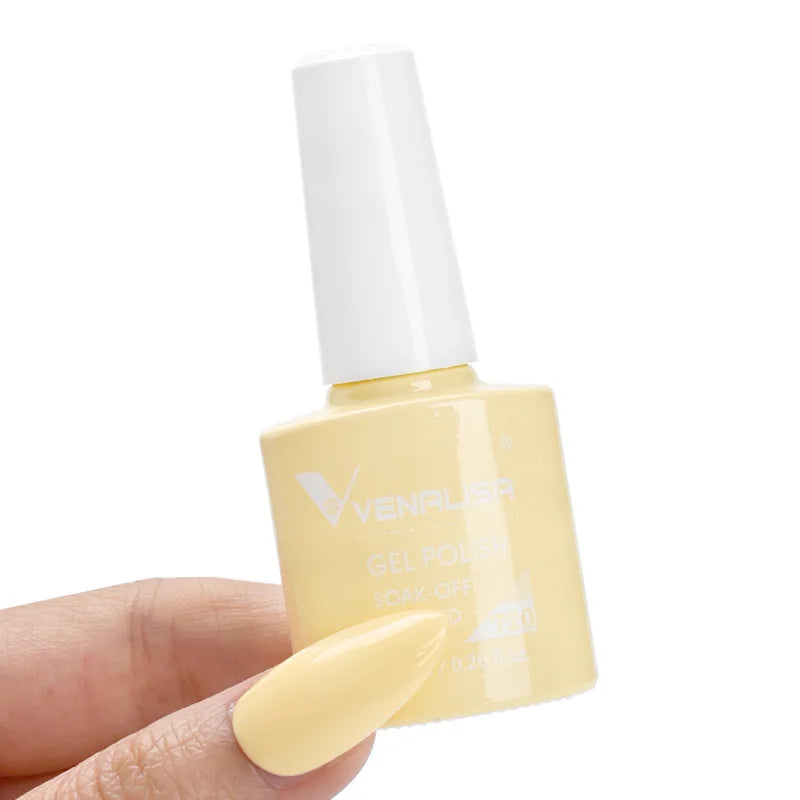 VENALISA Smalto gel per unghie Semi permanente Gellack Nail Art Salon 120 Glitter colorati 7,5 ml Soak off Vernice gel per unghie UV LED organico