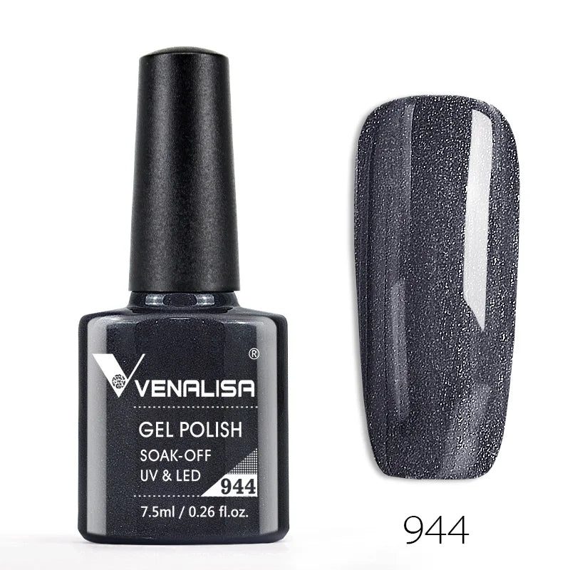 VENALISA Smalto gel per unghie Semi permanente Gellack Nail Art Salon 120 Glitter colorati 7,5 ml Soak off Vernice gel per unghie UV LED organico