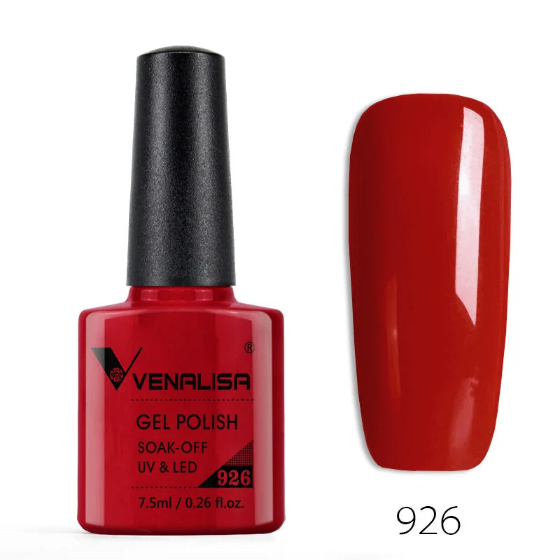 Venalisa 7.5ml Smalto per unghie Gel 60 Colori Glitter Smalto per unghie per Nail Art Manicure Top Coat Soak Off Smalto Gel UV Vernice