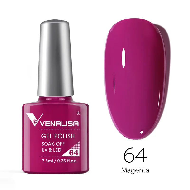 VENALISA Smalto gel per unghie Semi permanente Gellack Nail Art Salon 120 Glitter colorati 7,5 ml Soak off Vernice gel per unghie UV LED organico