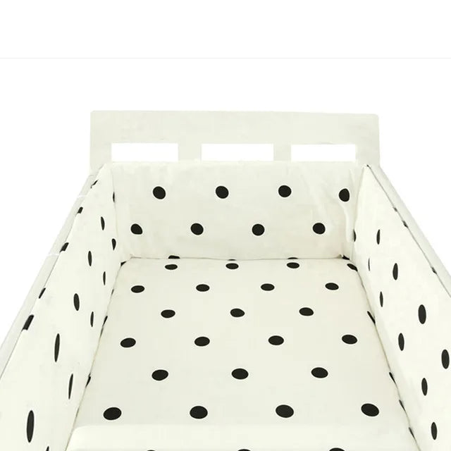 Paraurti per Lettino in Cotone 200×30cm – Doppia Faccia, Cerniera, Design Nordic