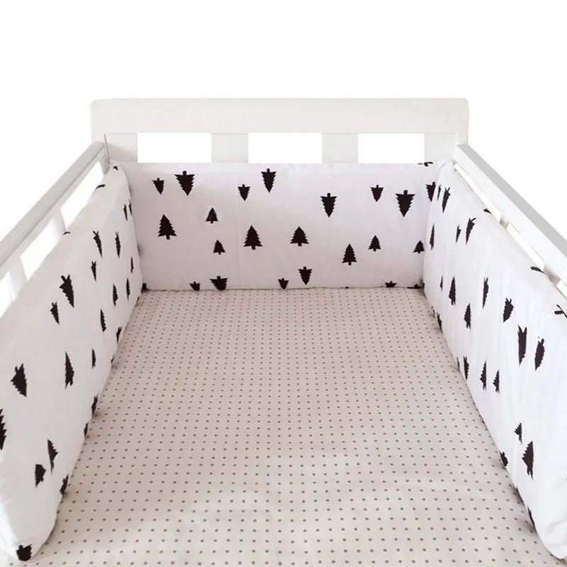 Paraurti per Lettino in Cotone 200×30cm – Doppia Faccia, Cerniera, Design Nordic