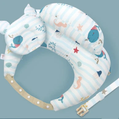 Cuscino per l'Allattamento a U in Cotone | Multifunzione con Cinghia