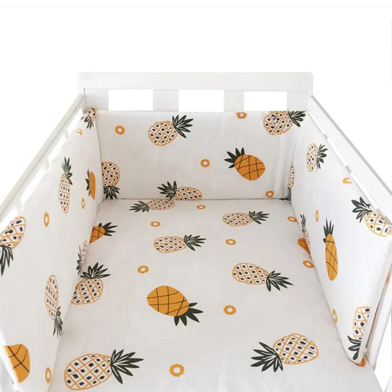 Paraurti per Lettino in Cotone 200×30cm – Doppia Faccia, Cerniera, Design Nordic