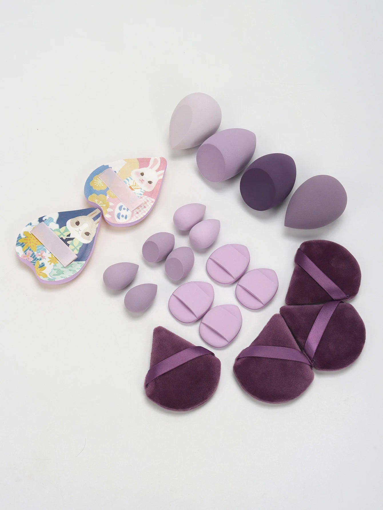 Set 20 Spugnette per Trucco 6cm – Per Crema, Cipria e Correttore, 16 Colori