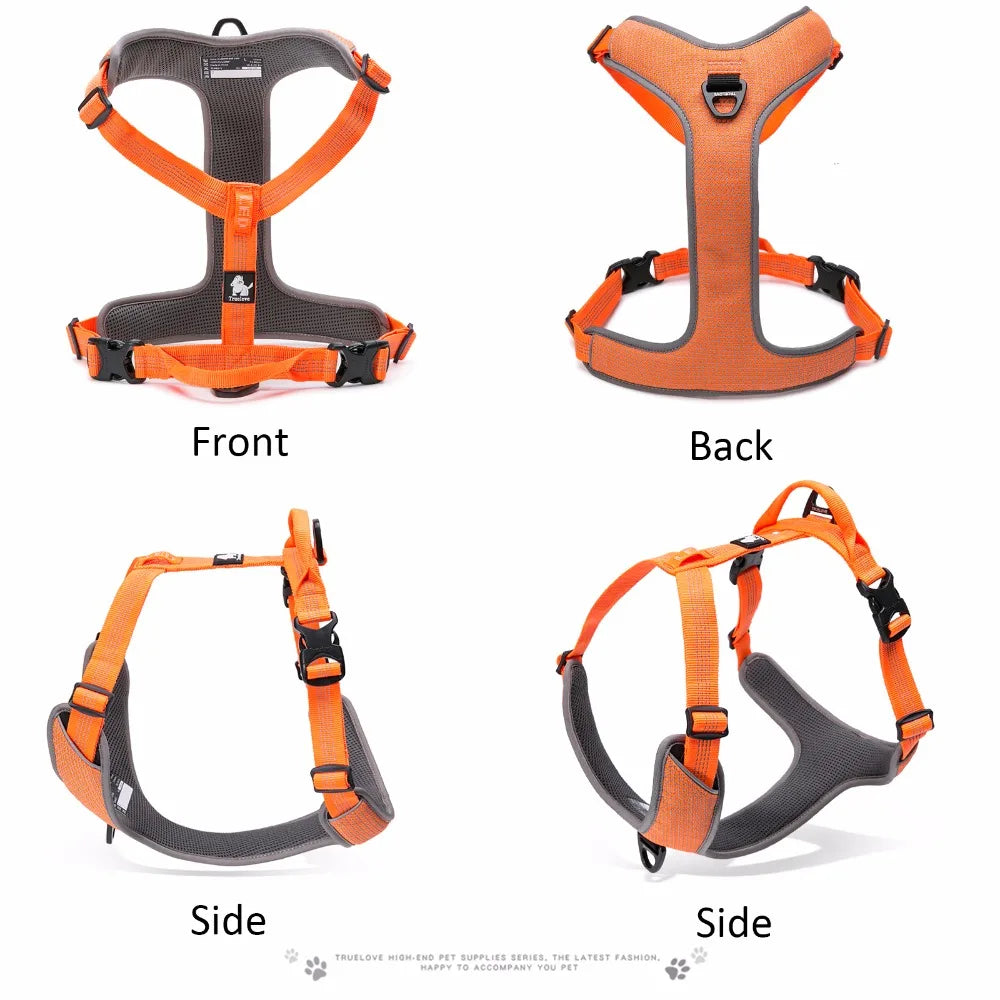 Truelove Pettorina Riflettente per Cani – Gilet Antitraino con Maniglia | XS-XL