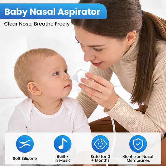 Aspiratore Nasale Elettrico per Neonati | 9 Livelli Musica Integrata Ricarica Type-C