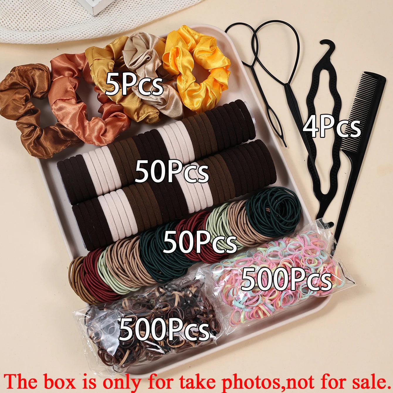 Set Accessori per Capelli — Elastici, Scrunchies e Fasce (1109 pz)