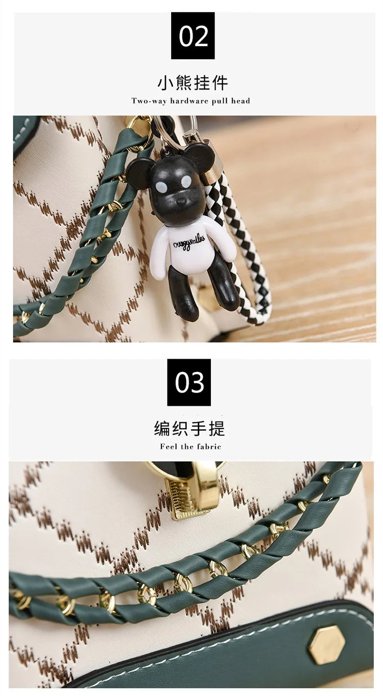Versione coreana della piccola borsa quadrata semplice e alla moda, versatile borsa a tracolla alla moda, mini telefono cellulare alla moda