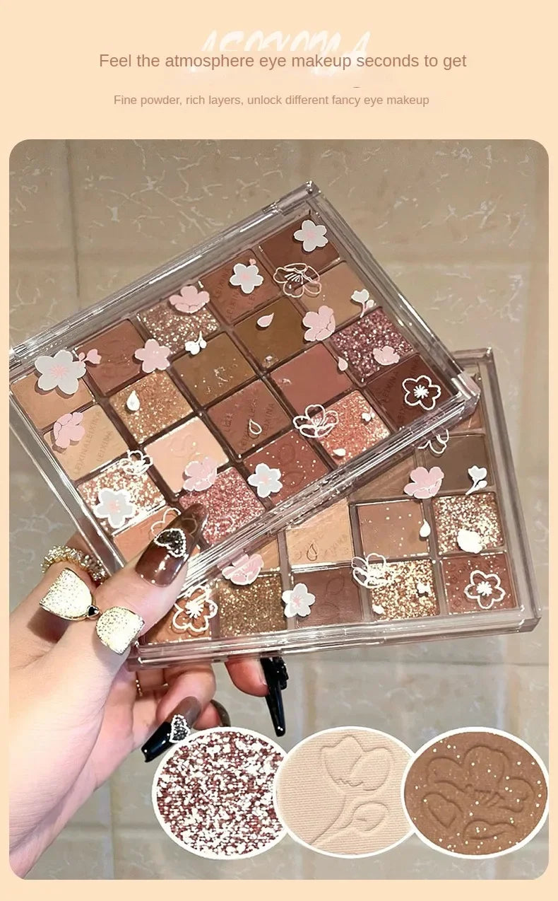 Palette Ombretti 20 Colori – Opachi, Glitter e Shimmer, Impermeabile 20g