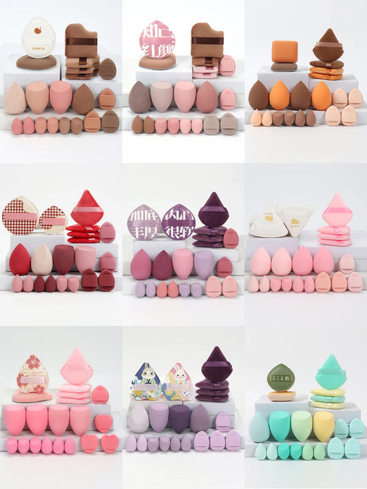 Set 20 Spugnette per Trucco 6cm – Per Crema, Cipria e Correttore, 16 Colori
