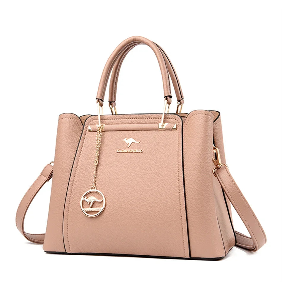 Borsa Donna Grande Capacità in Pelle Microfibra – Shopper Tote con Tracolla | 4 Colori