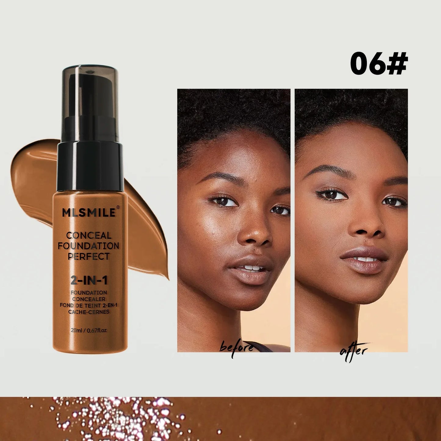 Fondotinta Liquido Opaco Lunga Durata – Controllo Olio e Finitura Naturale 20ml
