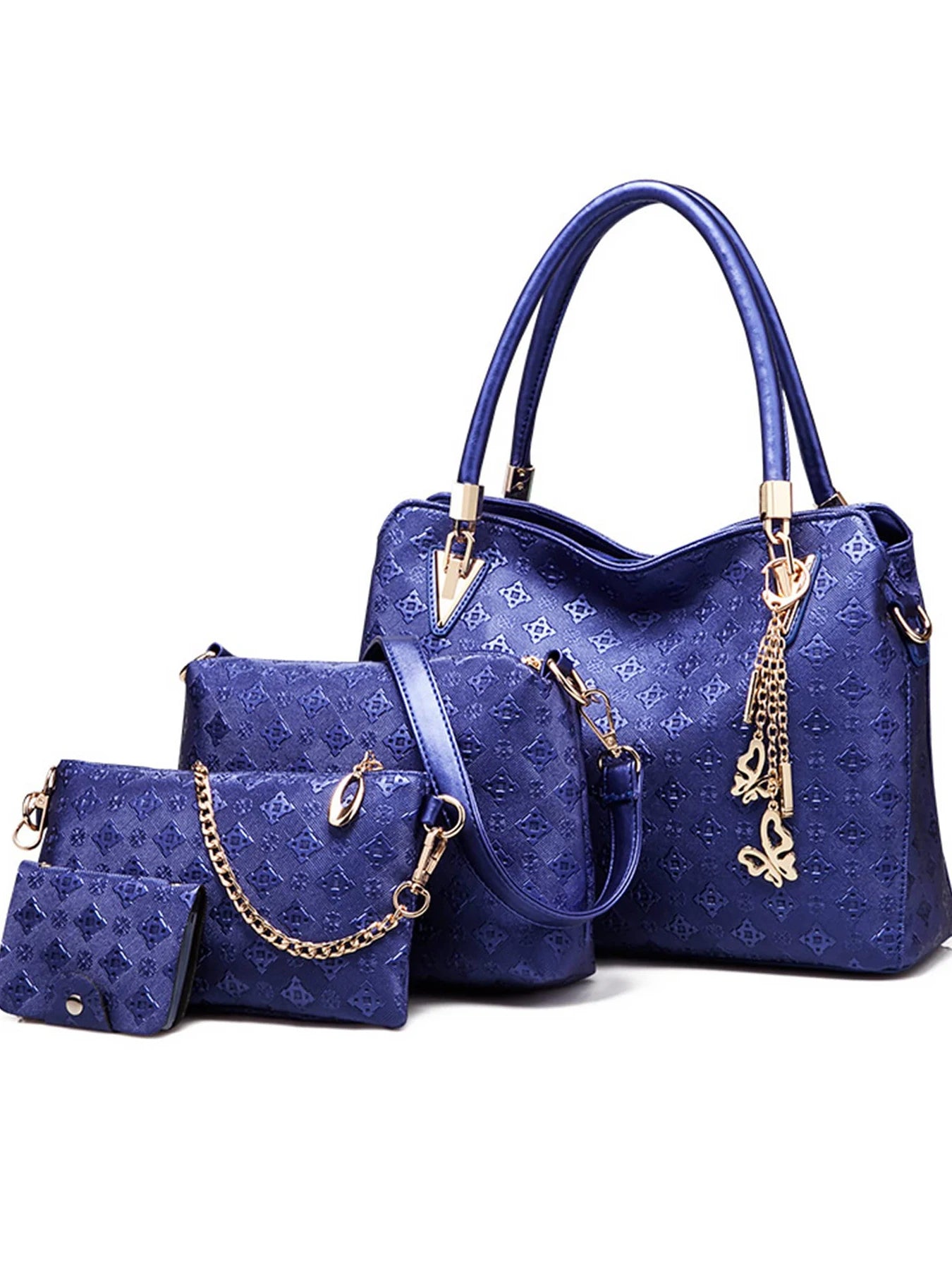 Set 4 Borse Donna – Tote Grande + Tracolla + Pochette + Portacarte | 4 Colori | Ufficio Shopping Party