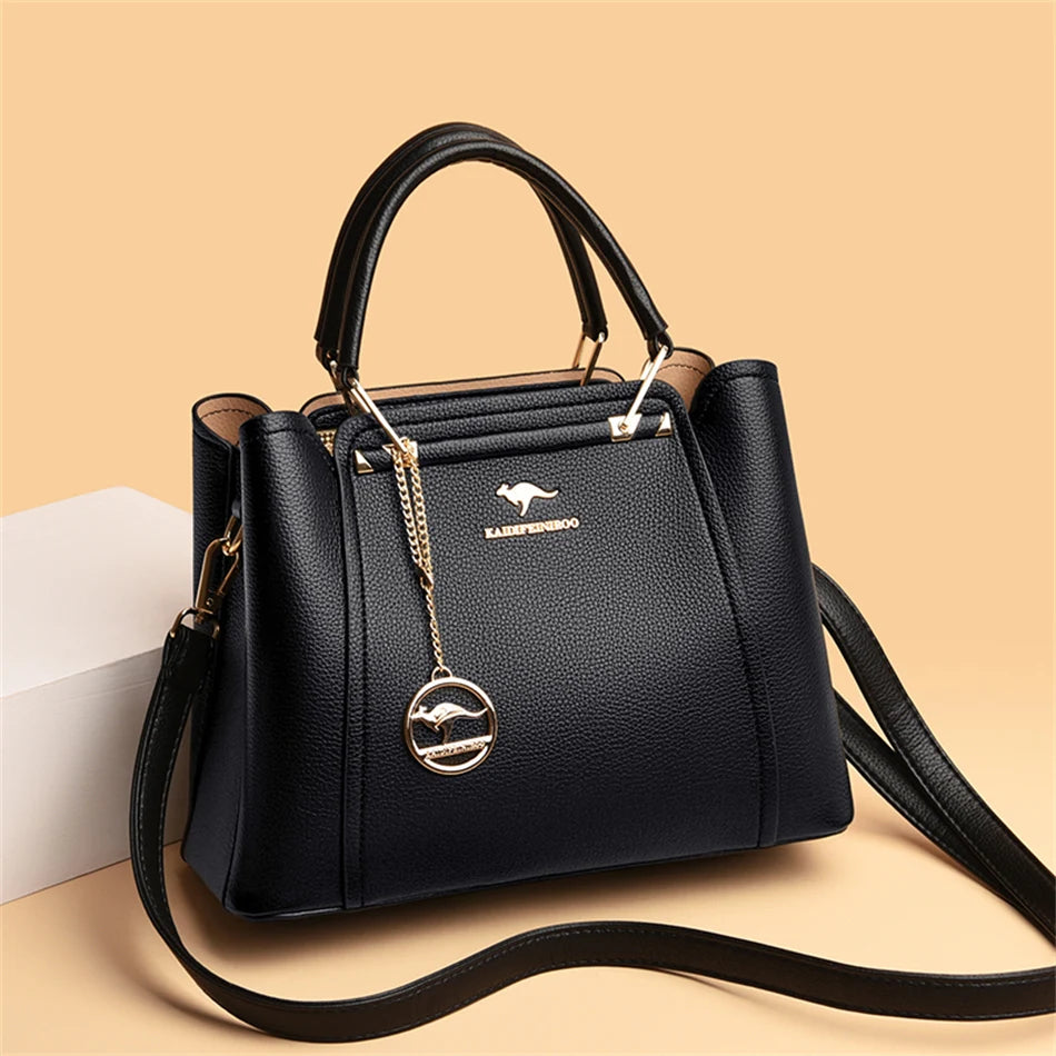 Borsa Donna Grande Capacità in Pelle Microfibra – Shopper Tote con Tracolla | 4 Colori