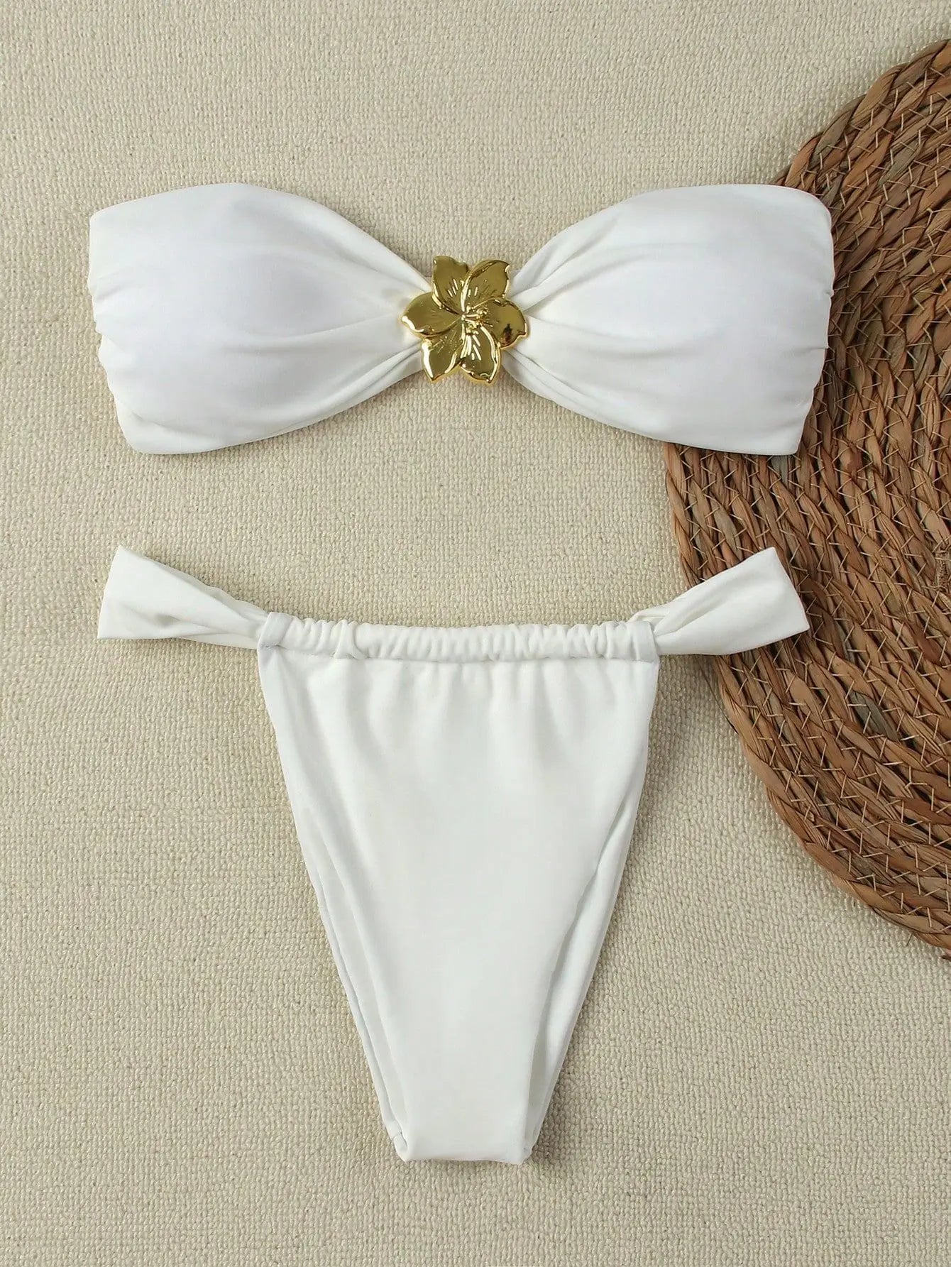 Set Bikini Bandeau Push-Up Brasiliano – Costume da Bagno Donna con Perizoma