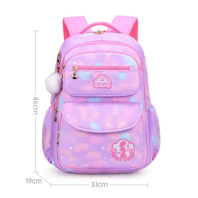 Zaino Scolastico per Ragazze e Adolescenti in Nylon – 3 Stili, Multi Colori | AyeBeau