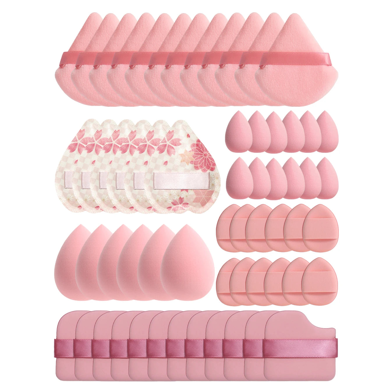 Tamponi per Trucco in Poliuretano 12cm – Set da 10 a 60 Pezzi, BB Cream e Fondotinta
