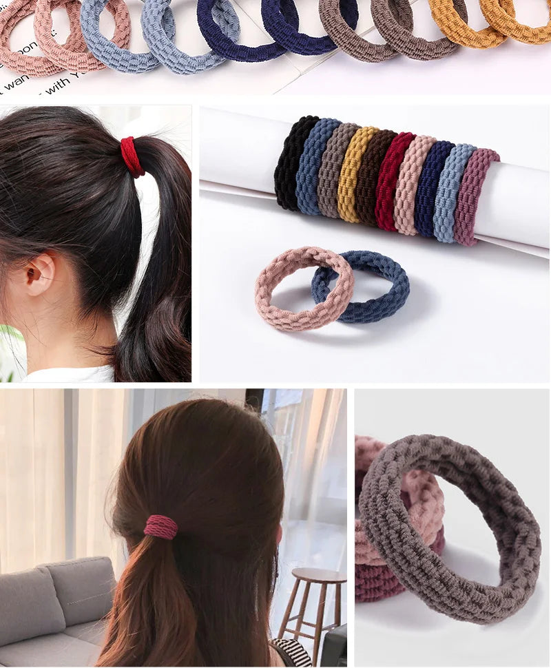 20PCS Donne Ragazze Semplici Fasce elastiche per capelli di base Cravatte Scrunchie Holder Elastici Moda Fascia Accessori per capelli
