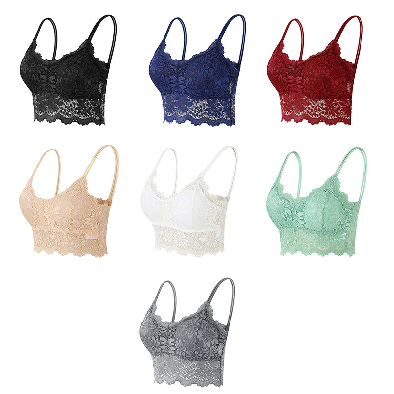 Set 3 Reggiseni in Pizzo Senza Fili – Bralette Push-Up Imbottito | 15 Stili | Donna