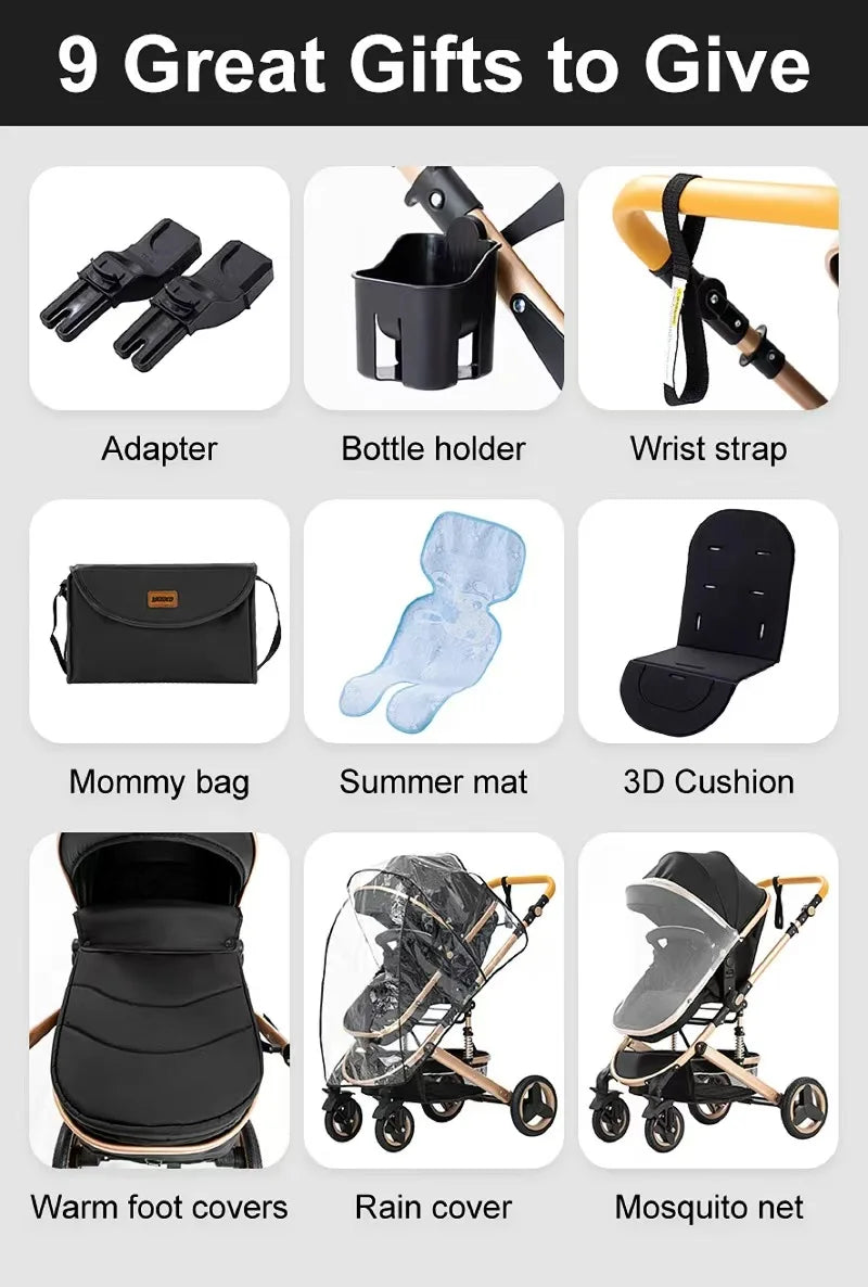 Passeggino 3 in 1 Estivo Traspirante con Seggiolino Auto | Telaio Alluminio