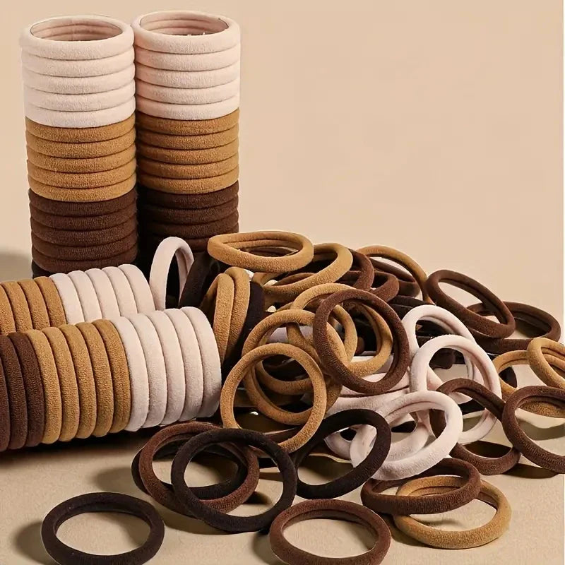 30-200 pezzi Accessori per capelli per donna ragazza Fasce per capelli di base Fascia Corde per capelli Cravatte Porta coda di cavallo Nylon semplice e alla moda