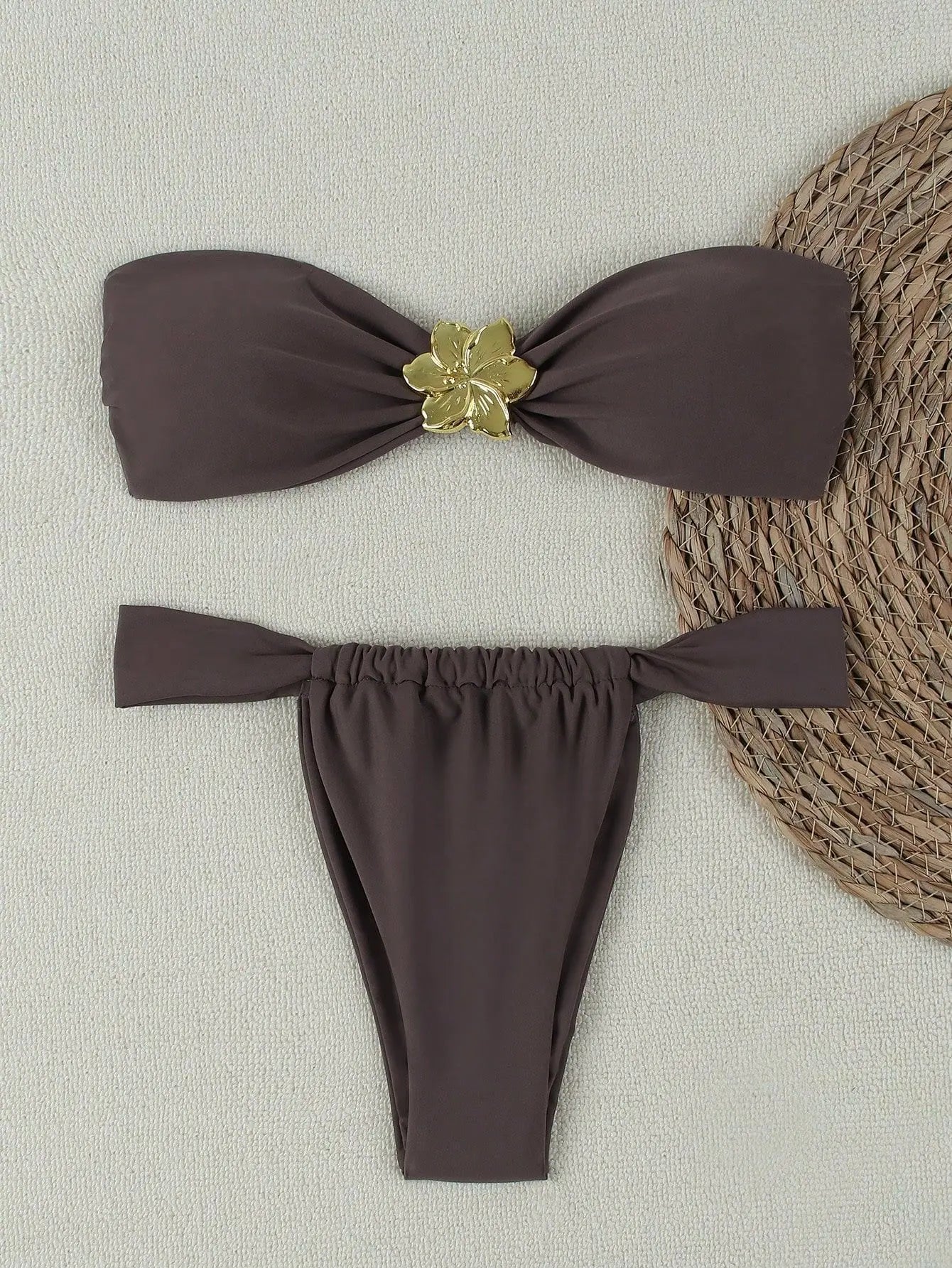 Set Bikini Bandeau Push-Up Brasiliano – Costume da Bagno Donna con Perizoma