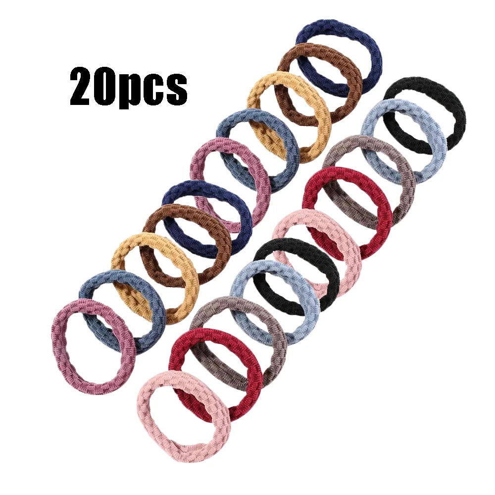 20PCS Donne Ragazze Semplici Fasce elastiche per capelli di base Cravatte Scrunchie Holder Elastici Moda Fascia Accessori per capelli