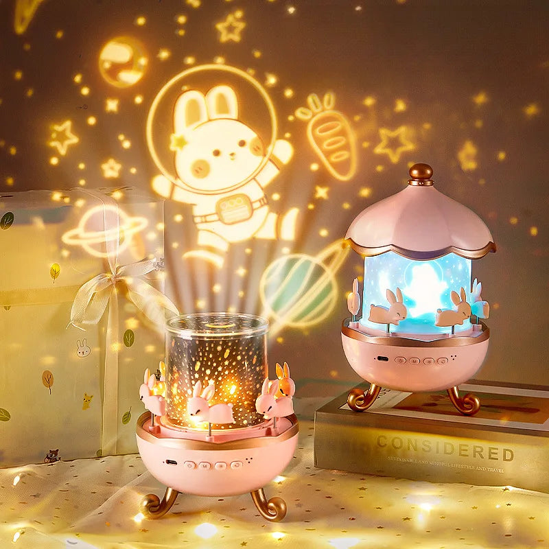 Proiettore stellare per bambini 12 pellicole Luci stellare per proiettore da soffitto Lampada notturna per bambini con altoparlante Bluetooth Regali squisiti