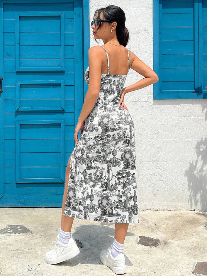 Abito Lungo Maxi Senza Spalline con Spacco Alto – 8 Colori | Donna