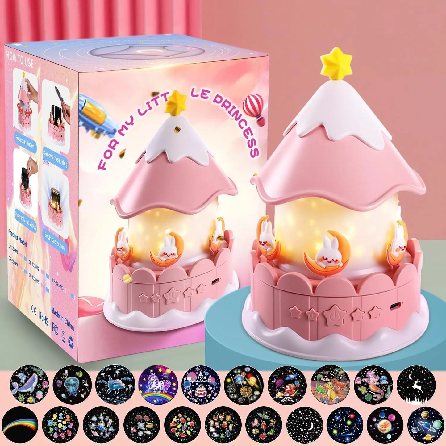 Proiettore Star Galaxy 21 in 1 proiettore cielo stellato con Timer rotante a 360 ° lampada atmosfera per bambini compleanno regali di natale Decor