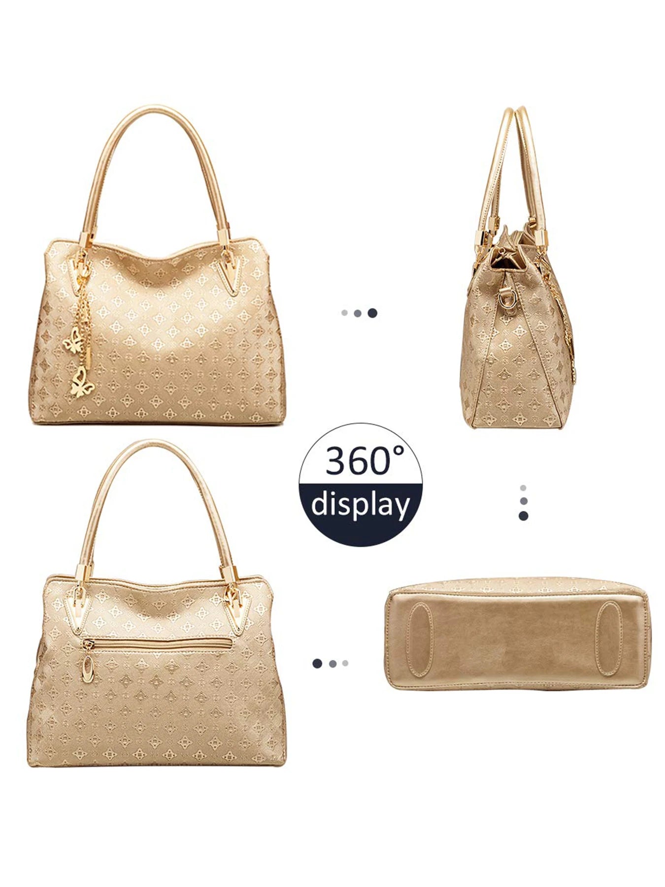 Set 4 Borse Donna – Tote Grande + Tracolla + Pochette + Portacarte | 4 Colori | Ufficio Shopping Party
